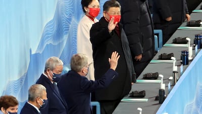 Chinese President Xi Jinping during the closing ceremony. EPA