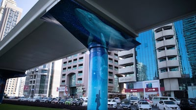The Metro Murals initiative, run by Brand Dubai, will see Dubai's transport pillars given a paint job. Reem Mohammed/The National