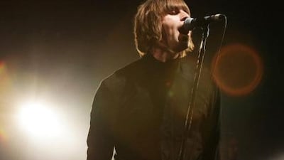 Liam Gallagher of Beady Eye performs on stage during a Teenage Cancer Trust gig, at the Royal Albert Hall in west London.