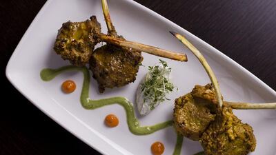 Barra Lamb Chops from La Porte des Indes. Courtesy La Porte des Indes