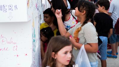 People came together to mark the Three Year Countdown to Expo 2020. Anna Nielsen/The National