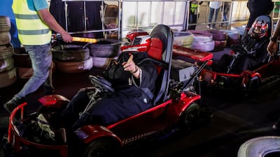 Saudi women attend a driving awareness campaign in Jeddah, Saudi Arabia June 21, 2018. Picture taken June 21, 2018. REUTERS/Zohra Bensemra