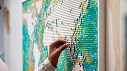 One of the UN resolution's main points is that people should know that no single map can perfectly show the curved surface of the Earth on a flat page. Lego