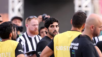 Sheikh Hamdan bin Mohammed takes part in the men's heats of Gov Games.