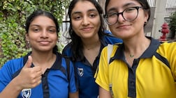 From left, Swana Athithi, Ishvani Shetty and Laiba Adnaan, founders of the Flora and Fauna Footprint at Gems Modern Academy. Photo: Gems