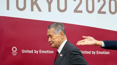Tokyo 2020 Olympic Games Organising Committee President Yoshiro Mori arrives at a press conference in Tokyo, Japan, 10 June 2020 EPA