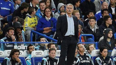 Jose Mourinho during his team's 2-0 win in a pre-season friendly soccer match against Real Sociedad at Stamford Bridge in London, Britain, 12 August 2014. EPA/ANDY RAIN