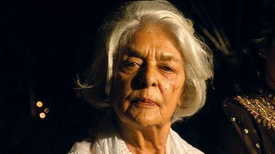 Elegant to the end. The Rajmata Gayatri Devi in 2005.