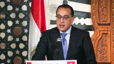 Egyptian Prime Minister Mostafa Madbouly played down the significance of the Egyptian pound’s diminishing value against the US dollar. AP