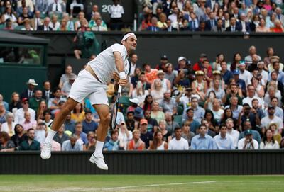 Roger Federer aims to take a step closer to a record-extending ninth Wimbledon title. Reuters