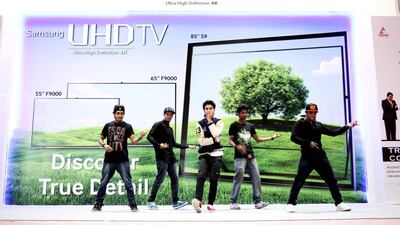 Crockroaxz 2 Ragav performs at the Abu Dhabi Electronics Shopper. Lee Hoagland / The National