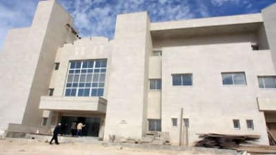 Clockwise from above: The building for the Sheikha Salama bint Butti Hospital in Nablus, which will now be part of a teaching hospital run by Al Najah National University.