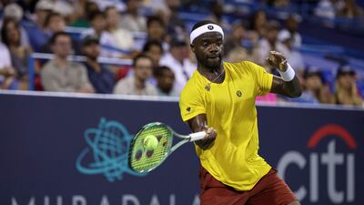 American tennis player Frances Tiafoe competes at the Mubadala Citi DC Open 2025 in Washington. Mubadala became a co-sponsor of the annual tennis tournament in 2023. AFP