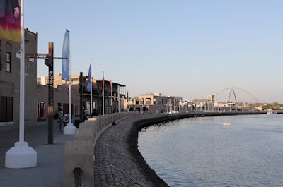 A view of the Infinity Bridge taken from Al Shindagha museum area in Dubai. Pawan Singh / The National