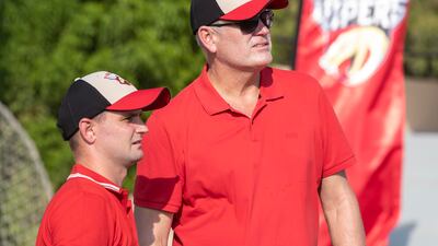 Desert Vipers director of cricket Tom Moody, right.