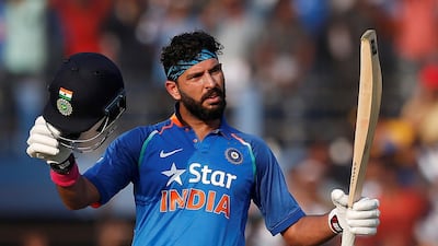India's Yuvraj Singh played 304 one-day internationals and 40 Test matches. Reuters