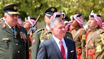 King Abdullah of Jordan at Al Husseiniya Palace, Amman, Jordan. EPA
