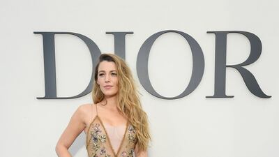 Blake Lively, in Dior, attends the Christian Dior show as part of Paris Fashion Week on September 24, 2018 in Paris, France. Getty Images
