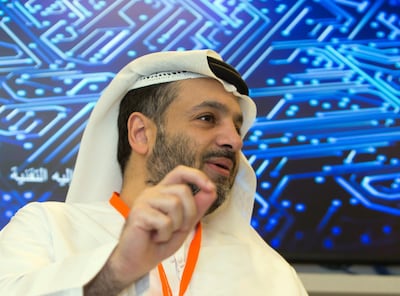 Edge CEO Faisal Al Bannai said he wants to apply what he learned at his cybersecurity firm DarkMatter to Edge. Leslie Pableo for The National