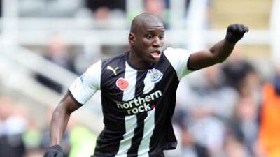 Newcastle striker Demba Ba in action at St James' Park last year.