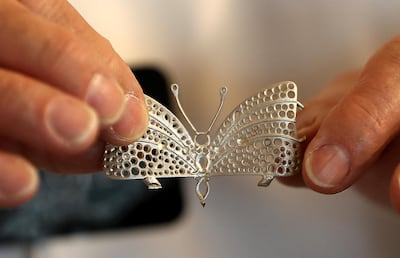 An unadorned butterfly would take about 40 hours to polish. Pawan Singh / The National