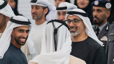 Sheikh Khaled bin Mohamed, Crown Prince of Abu Dhabi and Chairman of the Abu Dhabi Executive Council, honoured winners of the Award for Excellence in Government Performance. Photo: Abu Dhabi Media Office