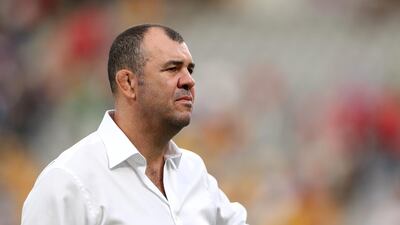 Michael Cheika during the 2019 Rugby World Cup in Japan. Getty Images