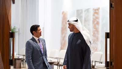 President Sheikh Mohamed and Philippine President Ferdinand Marcos Jr. Photo: UAE Presidential Court