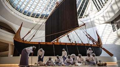 Workshops led by Emirati talents at Zayed National Museum explore weaving, cooking, lantern-making and poetic games. AFP