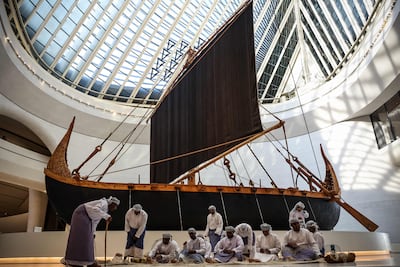 Inside the Zayed National Museum. Our Saadiyat Cultural District museums share Abu Dhabi’s identity, culture and values with the world. AFP