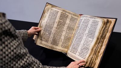 The Codex Sassoon at Sotheby's in New York. EPA