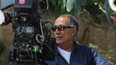 Abbas Kiarostami on the set of Copie Conforme (otherwise known as Certified Copy ). The director will be screening the first film he has made outside his native Iran at the Cannes film festival this month.