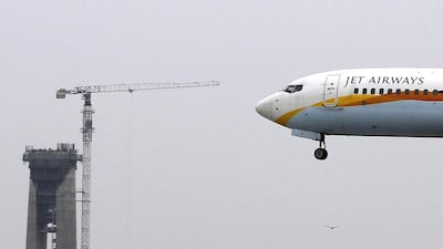 Jet Airways sold a 24 per cent stake to Etihad Airways in 2013, becoming the first Indian carrier to receive investments from a foreign airline after the government relaxed rules. Adnan Abidi / Reuters
