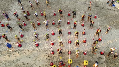 Athletes taking part in the Roy Nasr Memorial Triathlon in Dubai on Friday, October 16. Race ME