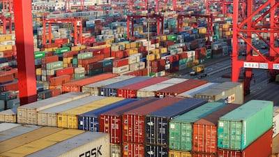 Container boxes at the Yangshan Deep Water Port, part of the Shanghai Free Trade Zone, in Shanghai, China. The shipping sector is booming. Reuters