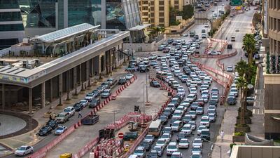 The Kingdom Tower, operated by Kingdom Holding in Riyadh. In the last five years, public spending in Saudi Arabia rose to 40 per cent of GDP from 33 per cent. Waseem Obaidi for The National