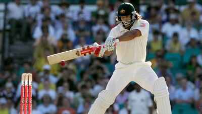 Andrew Symonds bats during Australia's second Test against India at the Sydney Cricket Ground in January 2008. AP