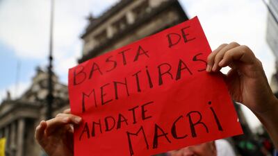 Protest against Argentina's austerity measures. Crisis there and in Turkey a reason to be cautious. Reuters