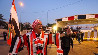 Iraqis celebrate the re-opening of the Green Zone. AFP