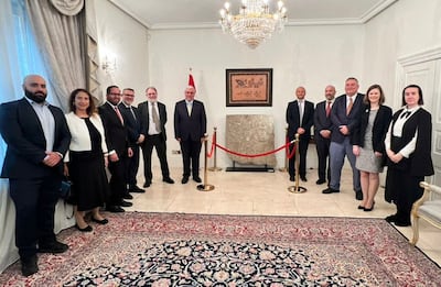 The recovered rare artefact at the Iraqi embassy in London