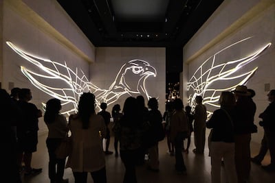 Visitors inside the Vision Pavilion at Expo 2020 Dubai. Photo; Expo 2020 Dubai