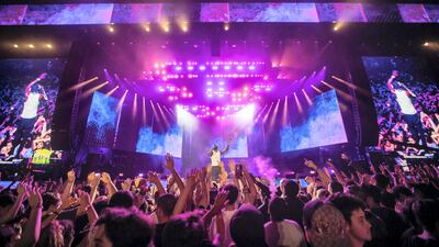 Stormzy performing at Redfest. Courtesy Arabian Radio Network