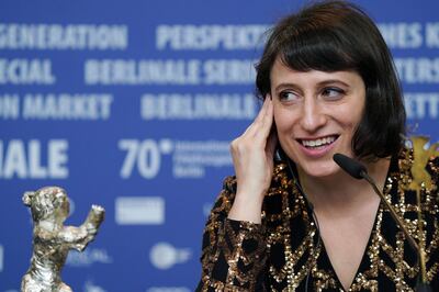 Eliza Hittman, winner of the Silver Bear Grand Jury Prize for the film 'Never Rarely Sometimes Always' at the award winners press conference in Berlin, Germany. Getty