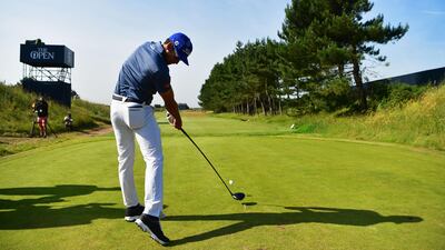 Rafa Cabrera Bello of Spain hits a tee shot on the 5th hole during a practice round prior to the 146th Open Championship at Royal Birkdale on July 18, 2017 in Southport, England. Stuart Franklin/Getty Images