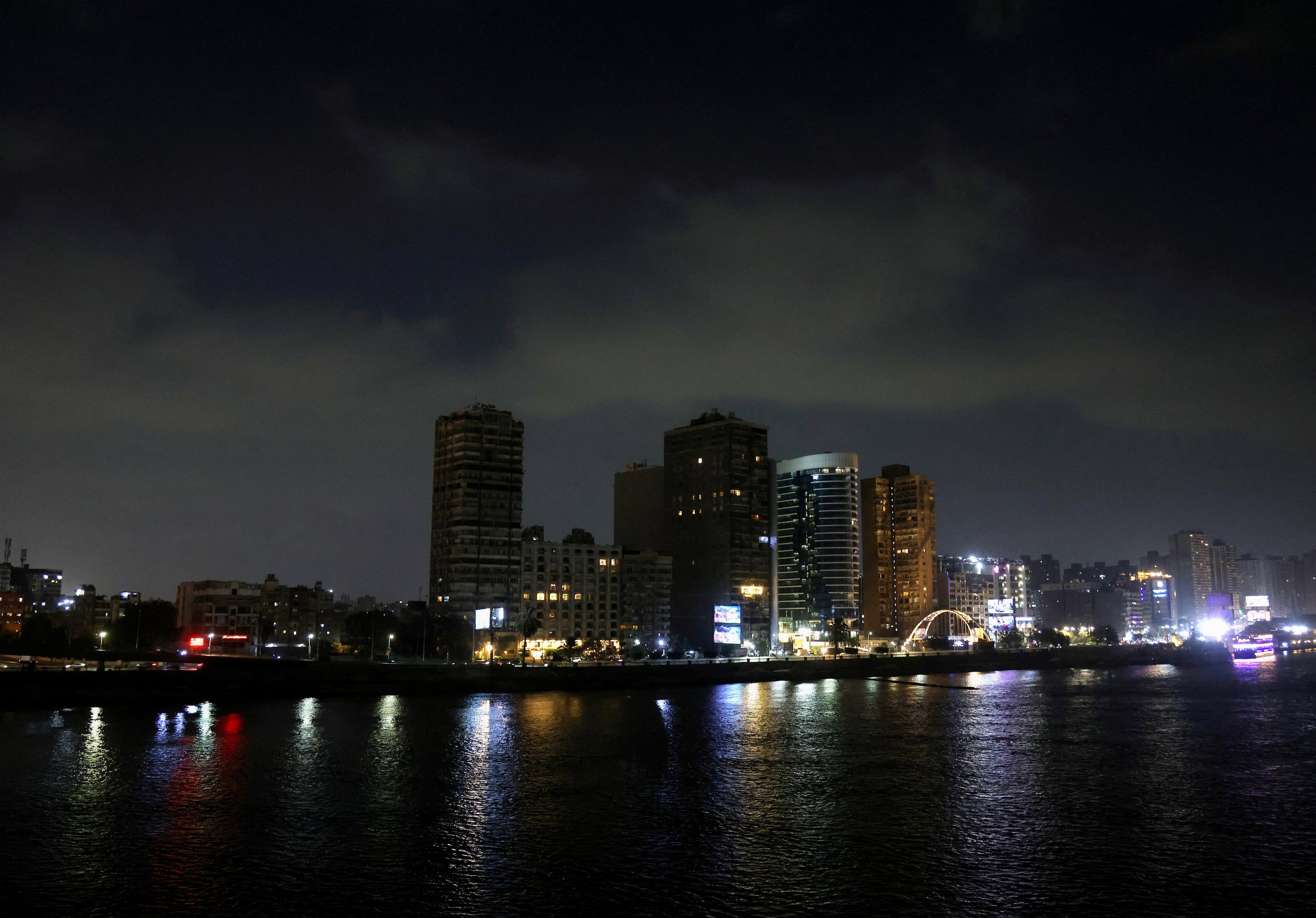 A night-time view of Cairo and the Nile. Reuters
