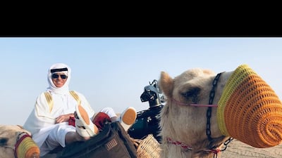 Pierce Brosnan films 'The Misfits' in Dubai. Instagram / Pierce Brosnan