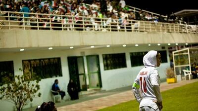 The fans were in strong voice for the Iran v Jordan semi-final of the West Asian Women’s Championship at the Sultan Bin Zayed Stadium.