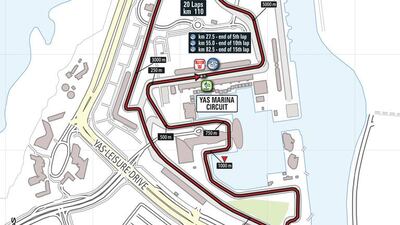 Stage 4 of the Abu Dhabi Tour, the Yas Stage, consists of 20 laps around the Yas Marina Circuit. Courtesy: Abu Dhabi Tour