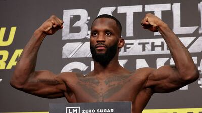 Fabian Edwards during the weigh-in
