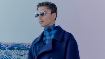 A belted coat in the collection